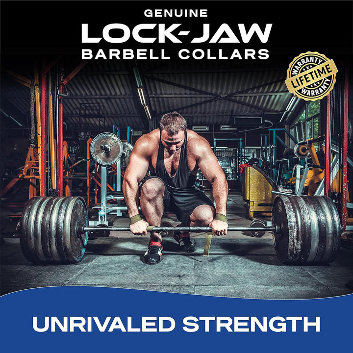 Lock-Jaw PRO 2 Langhantelmanschette – Schnellverschluss Langhantelklemme Schwarz, Schwarz