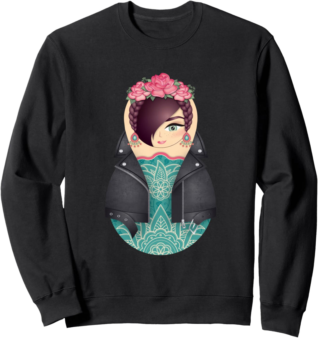 Matroschka Frida / Boho-Chic / Bohemian / Rockabilly Sweatshirt