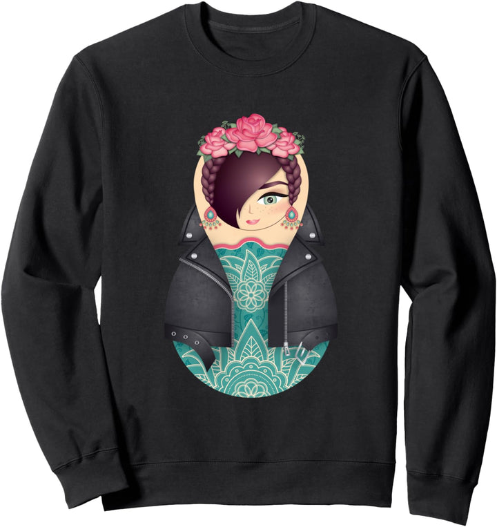 Matroschka Frida / Boho-Chic / Bohemian / Rockabilly Sweatshirt