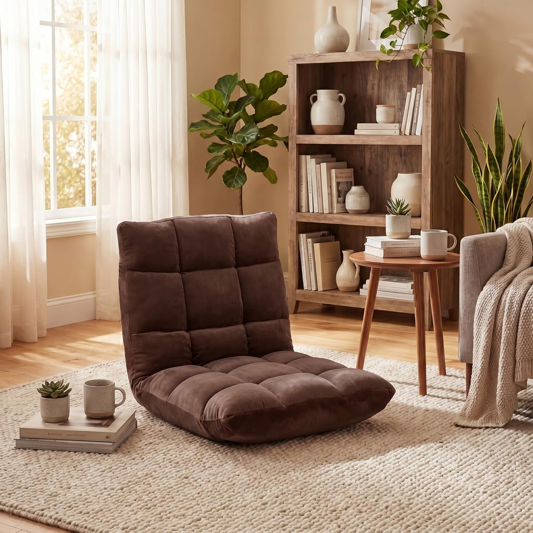 RELAX4LIFE Bodenstuhl Klappbar, Bodensessel mit Verstellbarer Rückenlehne &amp; Liegefunktion, Relaxsess