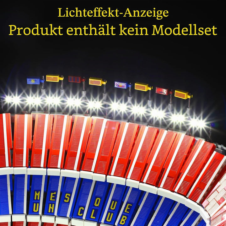 GEAMENT LED Licht-Set Kompatibel mit Lego Camp NOU - FC Barcelona - Beleuchtungsset für Creator 1028