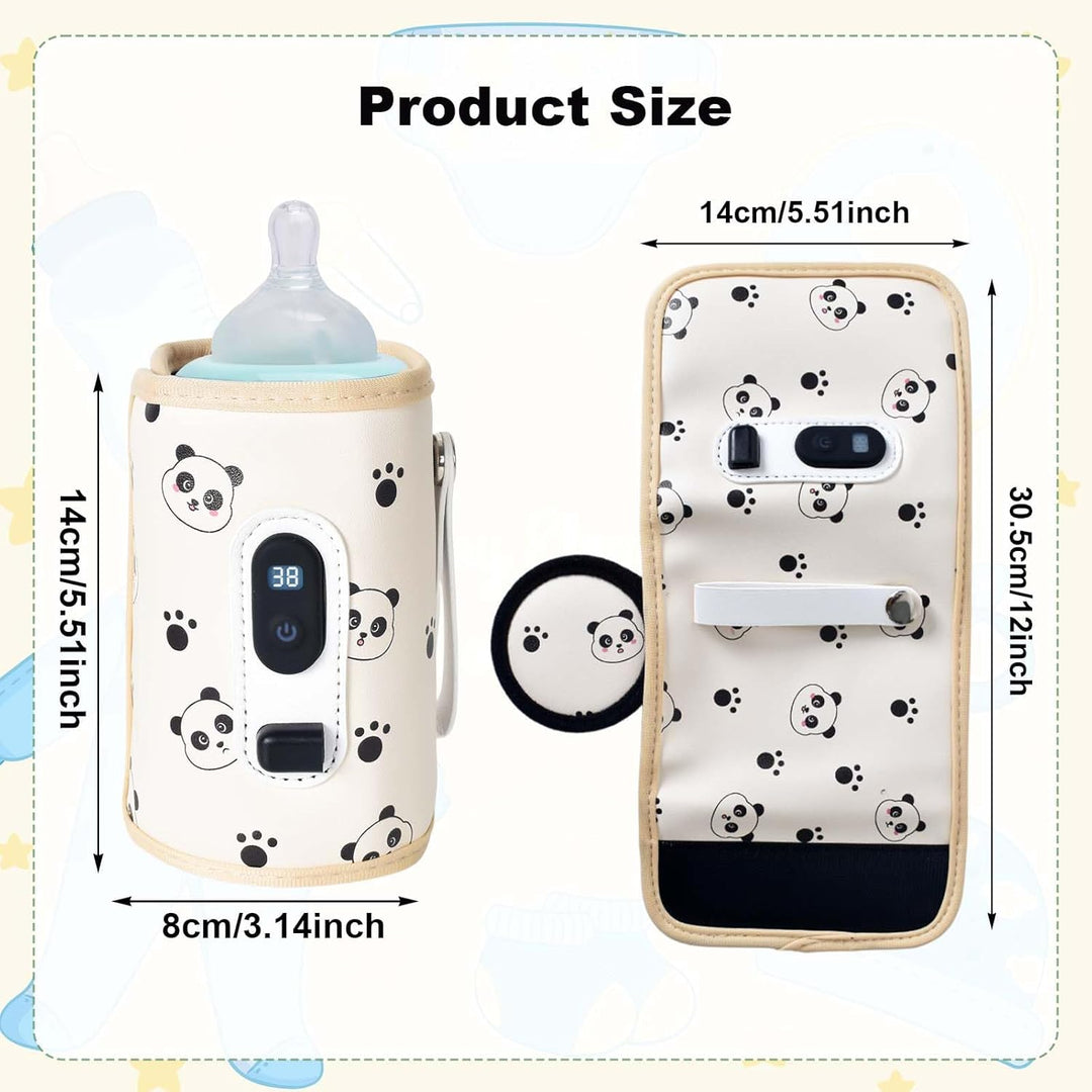 USB Tragbarer Babyflaschenwärmer mit LCD Display, Flaschenwärmer Baby Temperatur, Hält Flüssigkeiten
