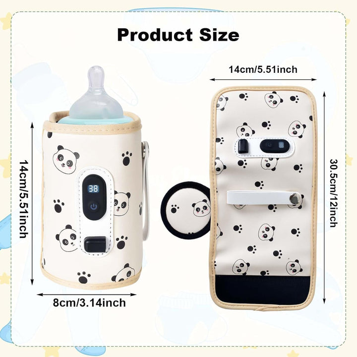 USB Tragbarer Babyflaschenwärmer mit LCD Display, Flaschenwärmer Baby Temperatur, Hält Flüssigkeiten