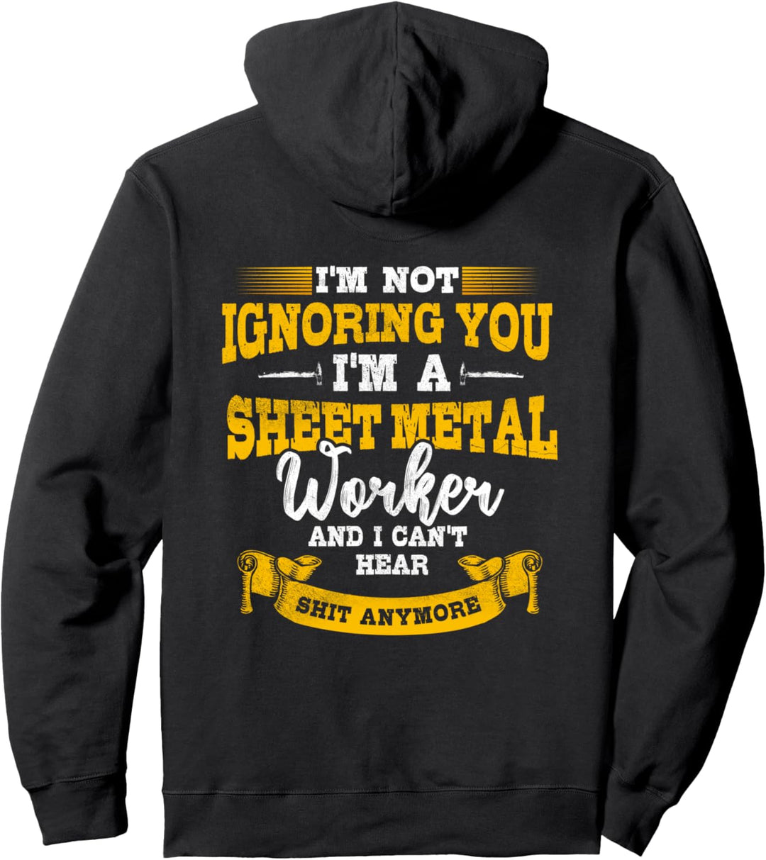 Blecharbeiter Geschenke Design auf der Rückseite des Hemdes Pullover Hoodie