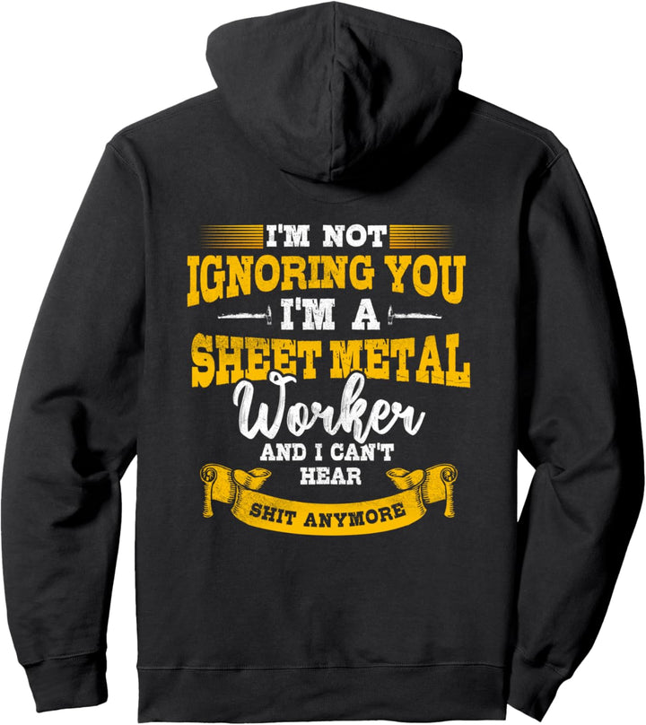 Blecharbeiter Geschenke Design auf der Rückseite des Hemdes Pullover Hoodie