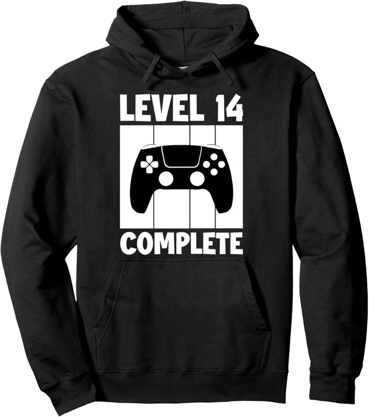 14. Geburtstag Jungen Shirt Gamer Tshirt Level 14 Complete Pullover Hoodie