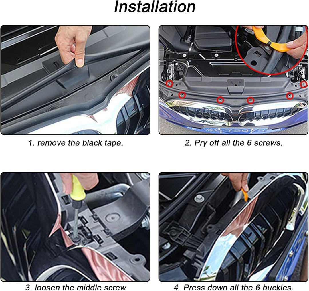 Gangying F20 Nieren Schwarz, Kühlergrille Passend für BMW 1er F20 F21 2015 2016 2017 2018 Facelift (