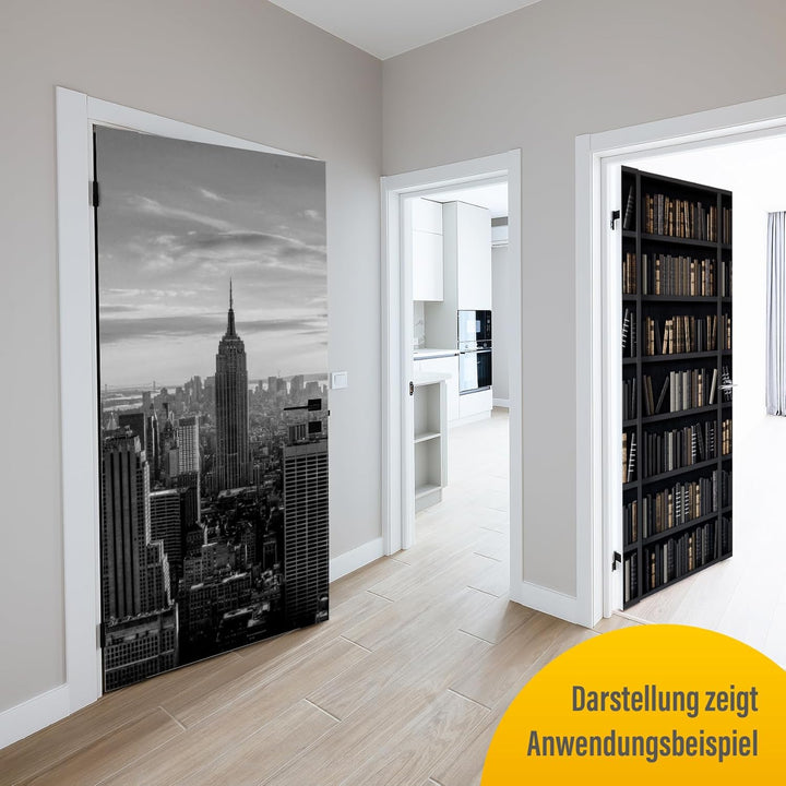 Finest Folia Türfolie 90x200 cm Türtapete Türposter Folie für Tür Wohnzimmer Kinderzimmer Küche Türa