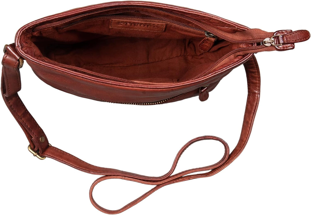 STILORD 'Jasmine' Ledertasche Damen Umhängetasche Handtasche Elegante Damentasche zum Umhängen Klein
