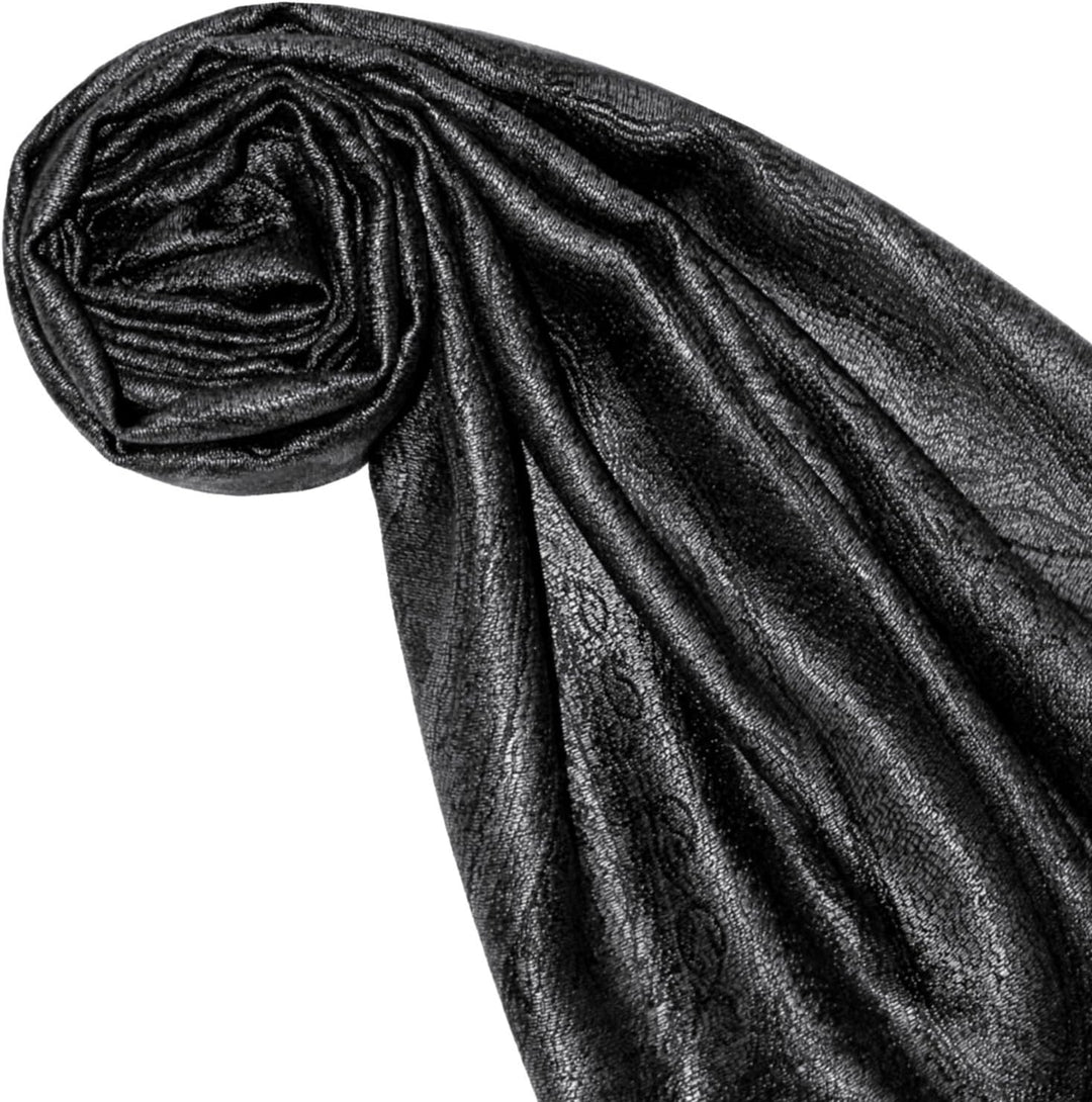 Lorenzo Cana - Seidenschal Schal 100% Seide jacquard gewebt harmonische Farben mit Fransen 35 x 160