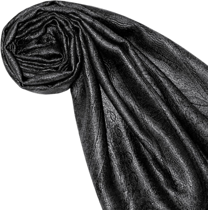 Lorenzo Cana - Seidenschal Schal 100% Seide jacquard gewebt harmonische Farben mit Fransen 35 x 160