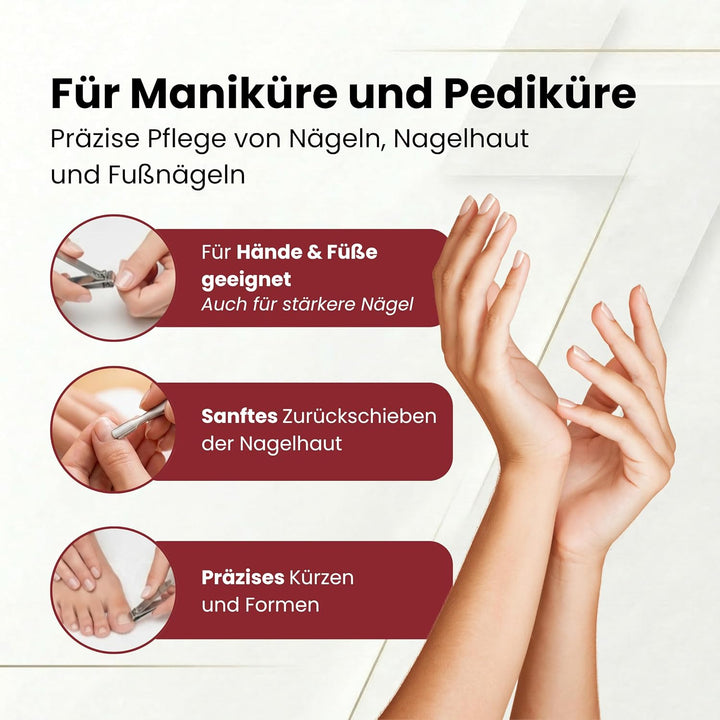 Sonnenschein by Hans Kniebes - Manicure-Etui, Reissverschluss: 9-tlg. Bestückung, rostfrei-edelmatti