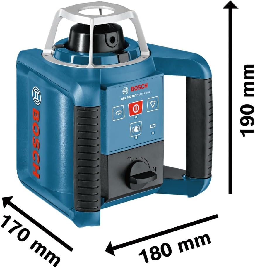 Bosch Professional Rotationslaser GRL 300 HV (roter Laser, Laserempfänger LR 1, Arbeitsbereich: bis