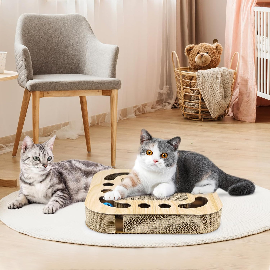 Kratzbretter Katze Spielzeug Interaktives Katzenspielzeug Kratzpappe für Katzen Kratzbrett Pappe mit