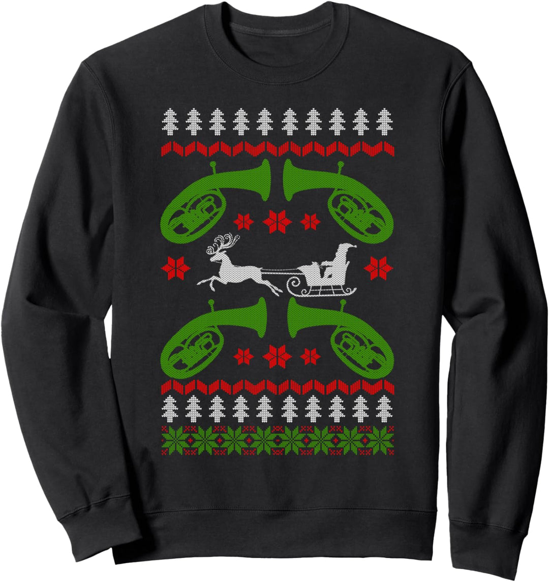 Bariton Ugly Christmas Weihnachtsfeier Blasmusik Motiv Sweatshirt