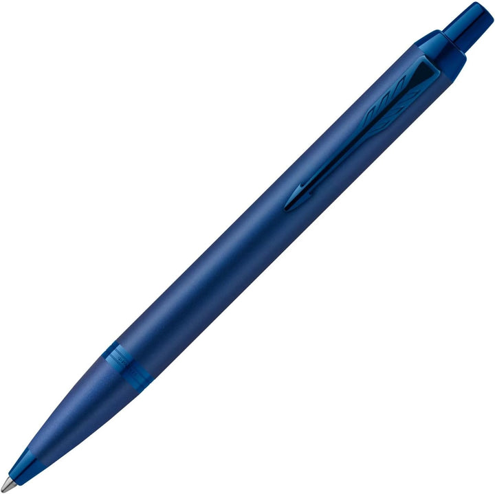 Parker IM Monochrome Kugelschreiber | blaue Tinte | Oberfläche und Zierteile in Blau | medium Spitze