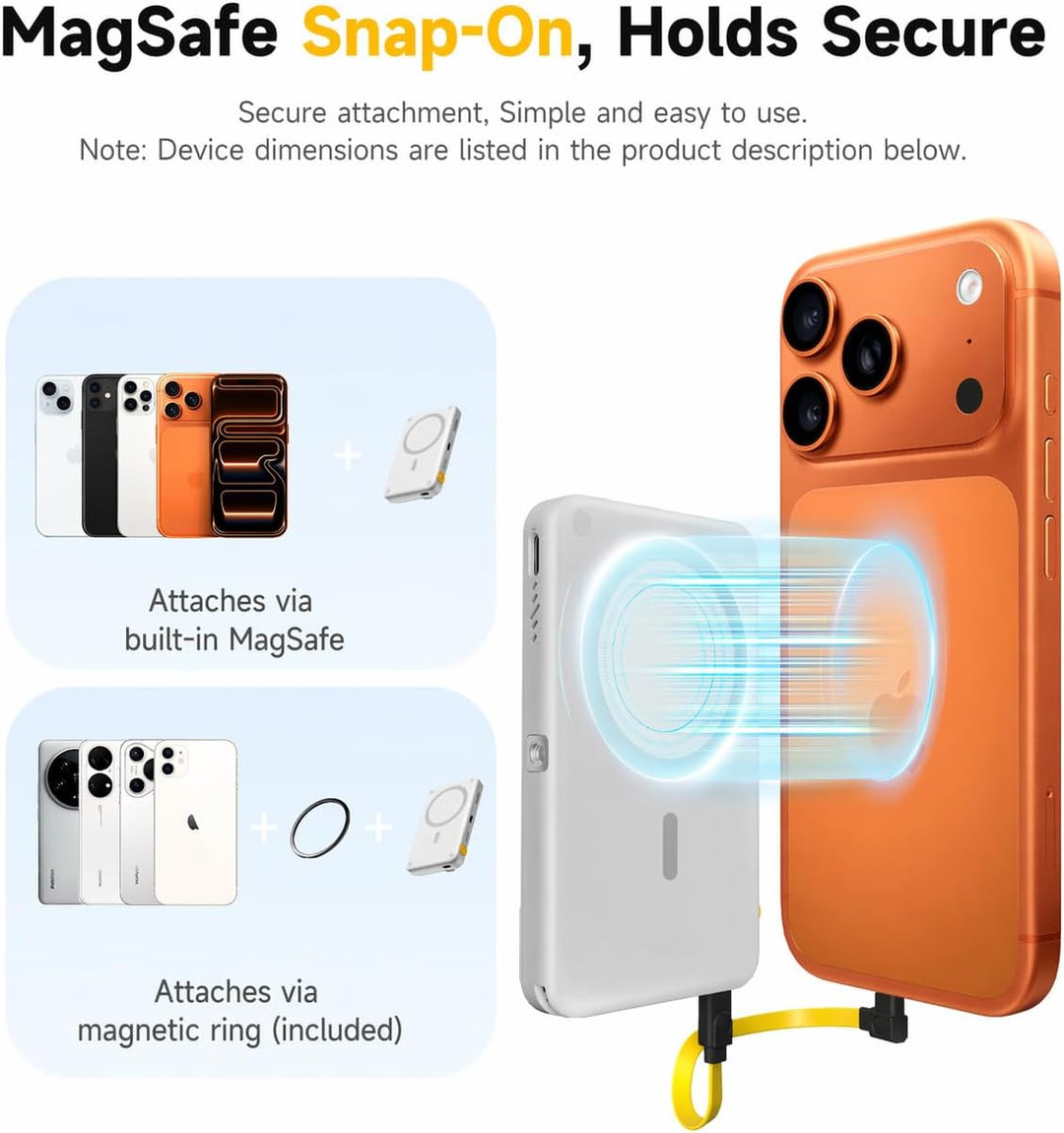 7RYMS Qshot V2 Kabelgebundener Selfie-Monitor für iPhone 17/16 & Android, Magnetischer Smartphone Mo