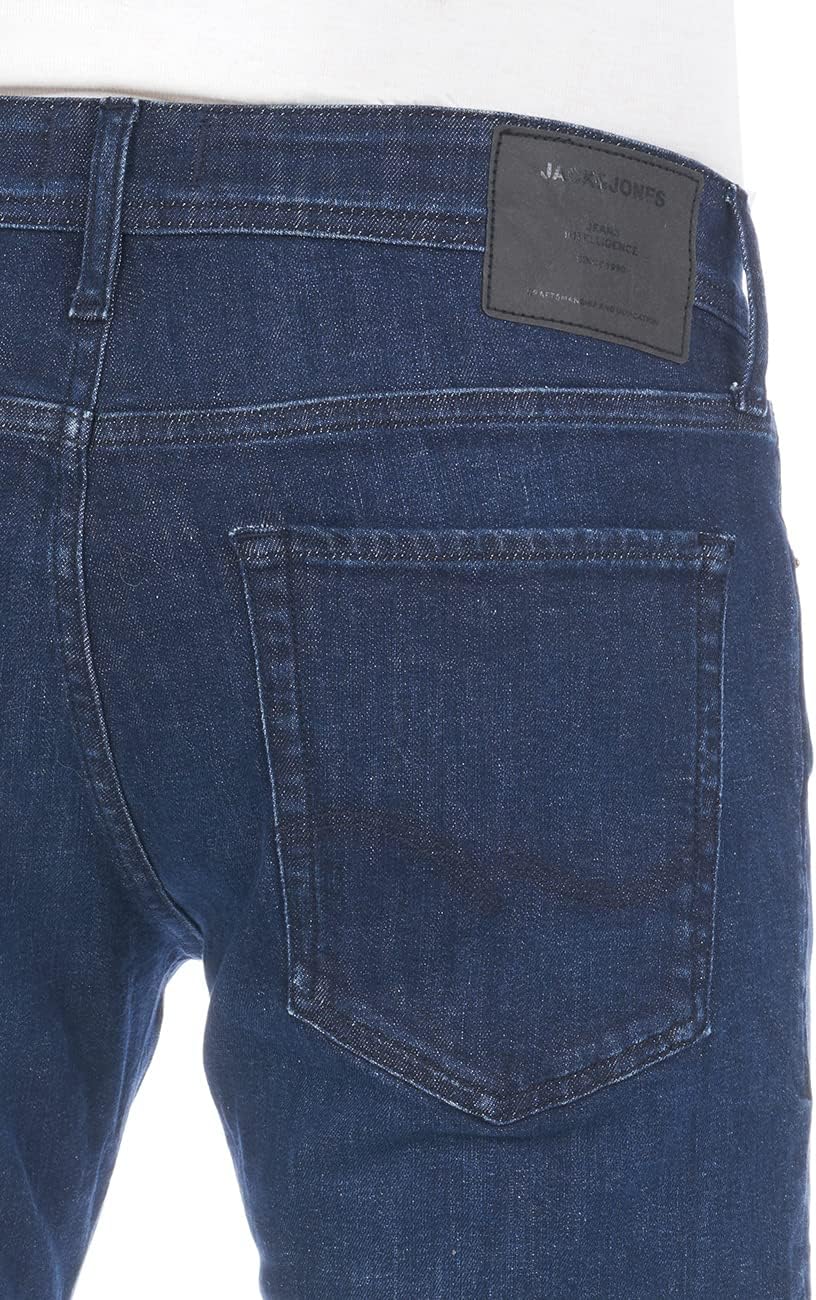 JACK & JONES Herren Jeans JJIGLENN Jeanshose Hose Slim Fit Stretch Denim Pant Blau Schwarz w27 w28 w