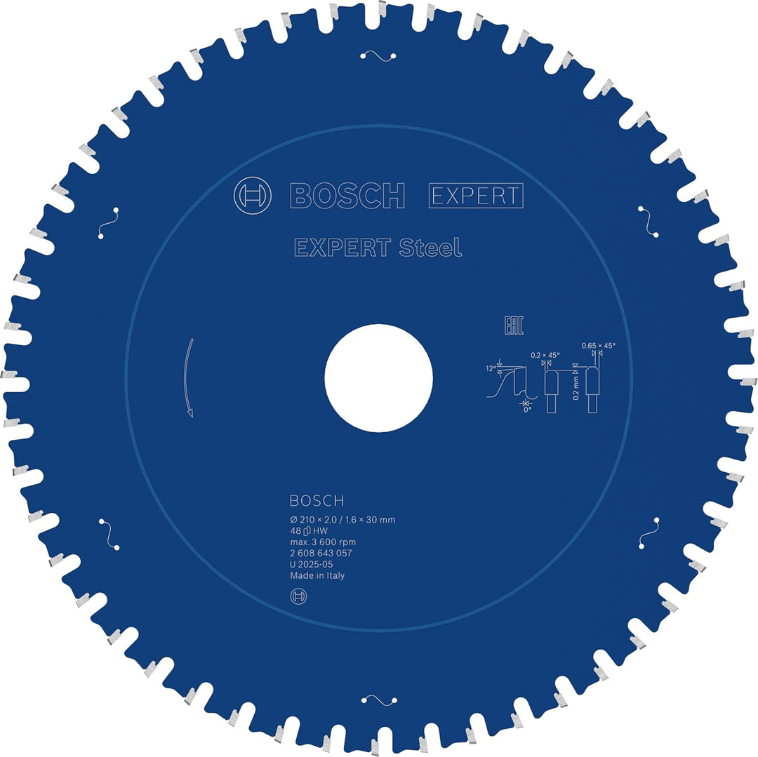 Bosch Accessories Bosch Professional 1x Kreissägeblatt Expert for Steel (für Stahl, Sägeblatt Ø 210
