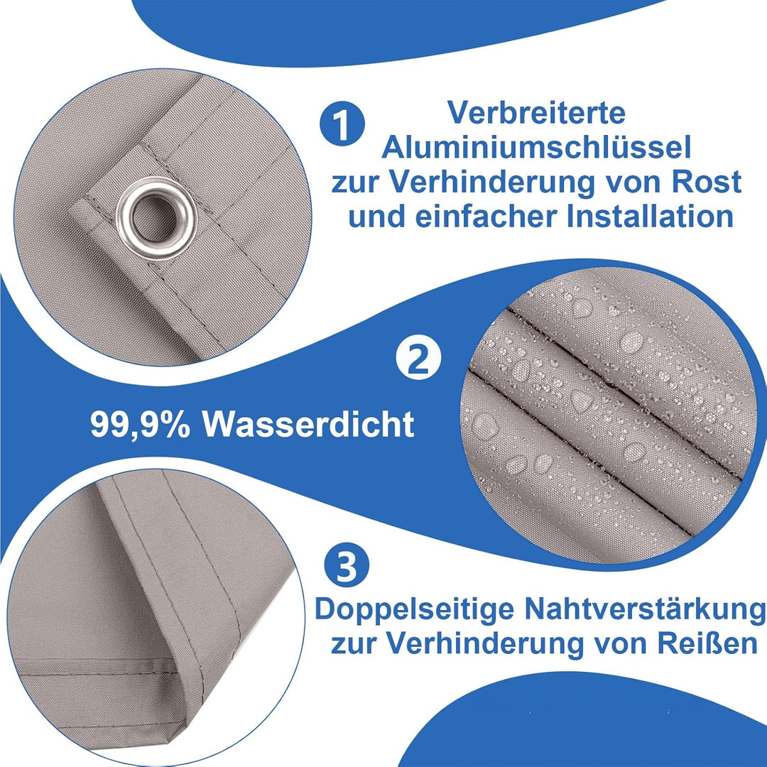 COOL AREA Balkon Sichtschutz Balkonumspannungen PES Wasserdicht wetterfester mit Kabelbinder,90x800c