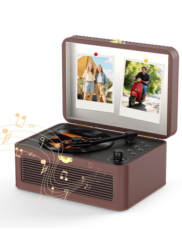 Tragbar CD Player Bluetooth Retro Radio mit CD-Player mit Lautsprecher Unterstützung USB & AUX-Wiede