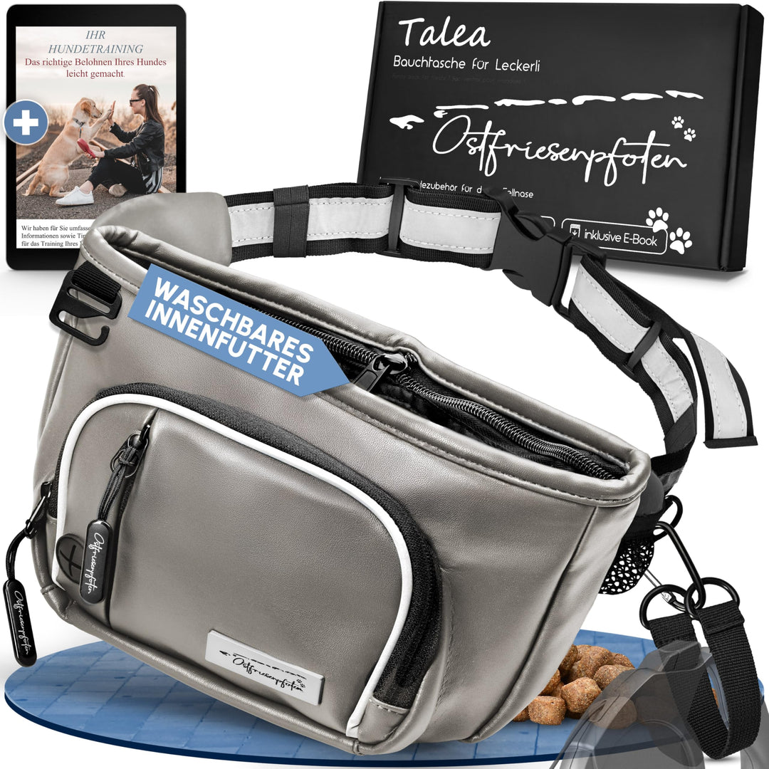 Leckerli-Bauchtasche 'Talea' für Hunde aus Kunstleder mit Einhandmagnetverschluss - Leckerlibeutel i