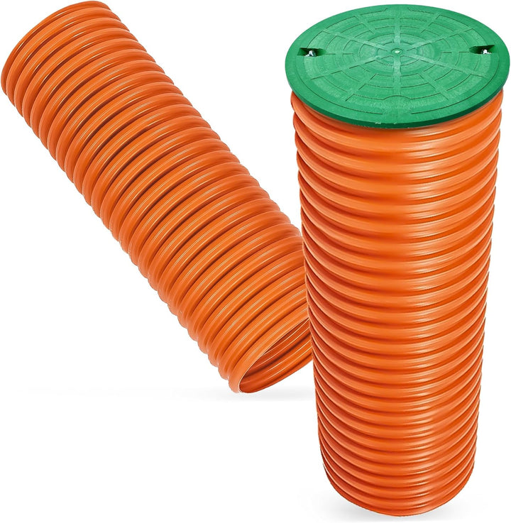 Millto™ Steigrohr mit Abdeckung Deckel 100cm 315 mm Schachtrohr Wellrohr Kanalschacht Kanalrohr Scha