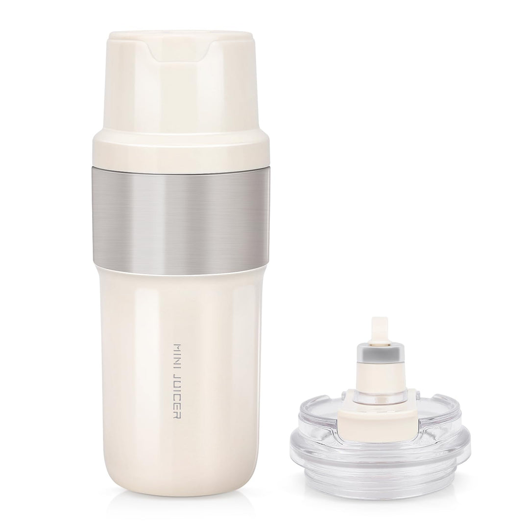 Gugxiom 400ml Tragbarer Mixer, Tragbarer Mixers Smoothie Maker, Saftbereiter mit Doppeltem Deckel De