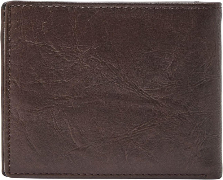 Fossil Herren Neel Leder Bifold Geldbörse 11,43 cm L x 1,905 cm B x 8,89 cm H Braun, Braun