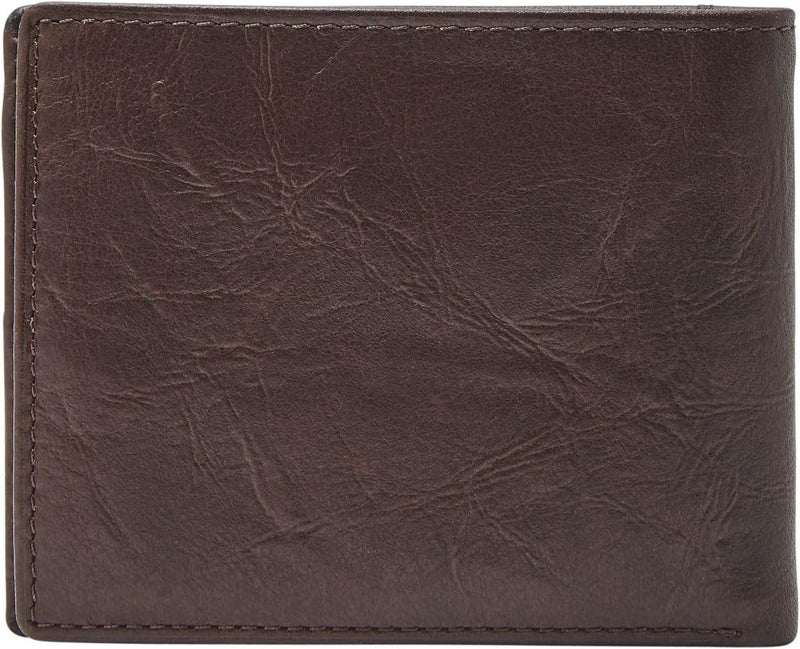 Fossil Herren Neel Leder Bifold Geldbörse 11,43 cm L x 1,905 cm B x 8,89 cm H Braun, Braun