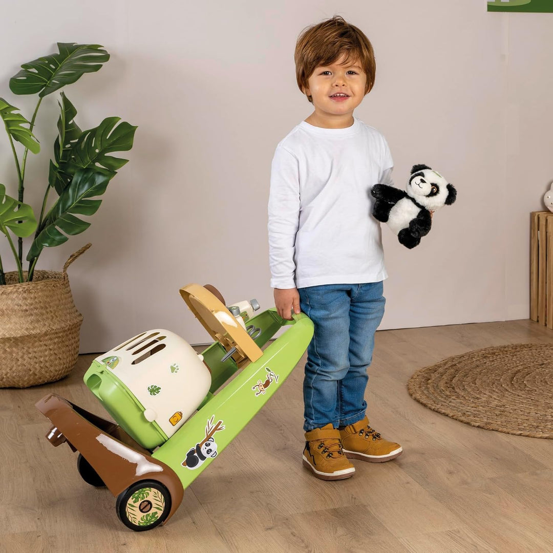 Smoby - Tierarzt-Trolley (31 x 32,1 x 55,2 cm) mit kuschelweichem Panda - 2-in-1 Transportbox mit ab