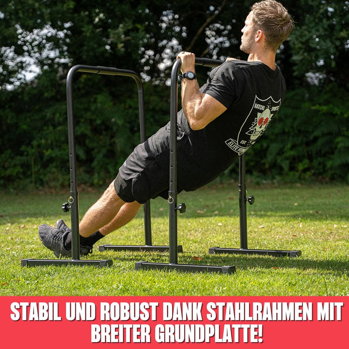 MATCHU - Verstellbare Dip Barren - Parallettes - Verstellbar in 75, 82, 89, 96 und 103 cm - 2er Set