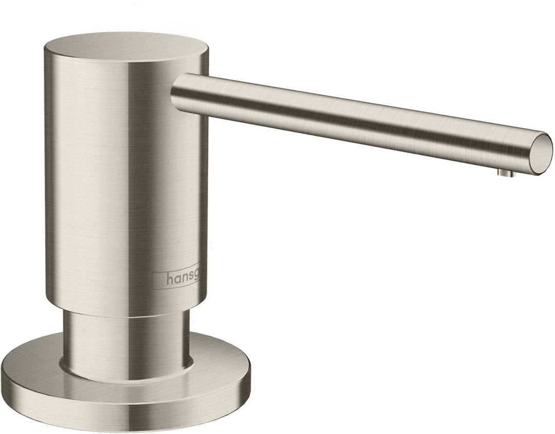 hansgrohe Spülmittel-/ Lotionspender Küchenzubehör (Accessoire, rund) Edelstahl Finish benötigtes Zu