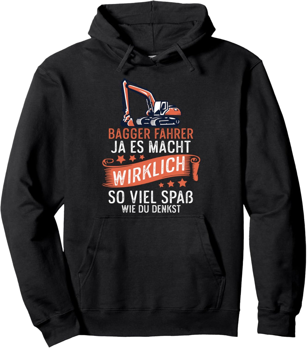 Baggerfahrer ja es macht Spass im Bagger lustiges Arbeiter Pullover Hoodie