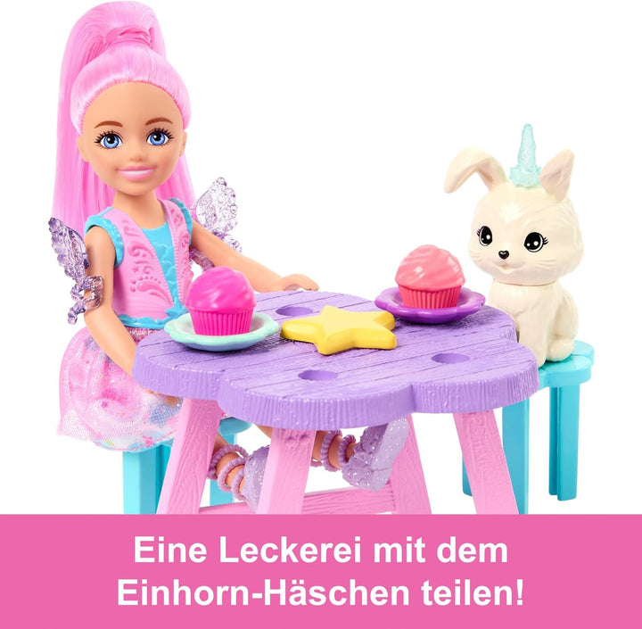 Barbie Chelsea-Puppe und Baby-Pegasus Spielset, geflügeltes Spielzeugpferd, Barbie A Touch of Magic