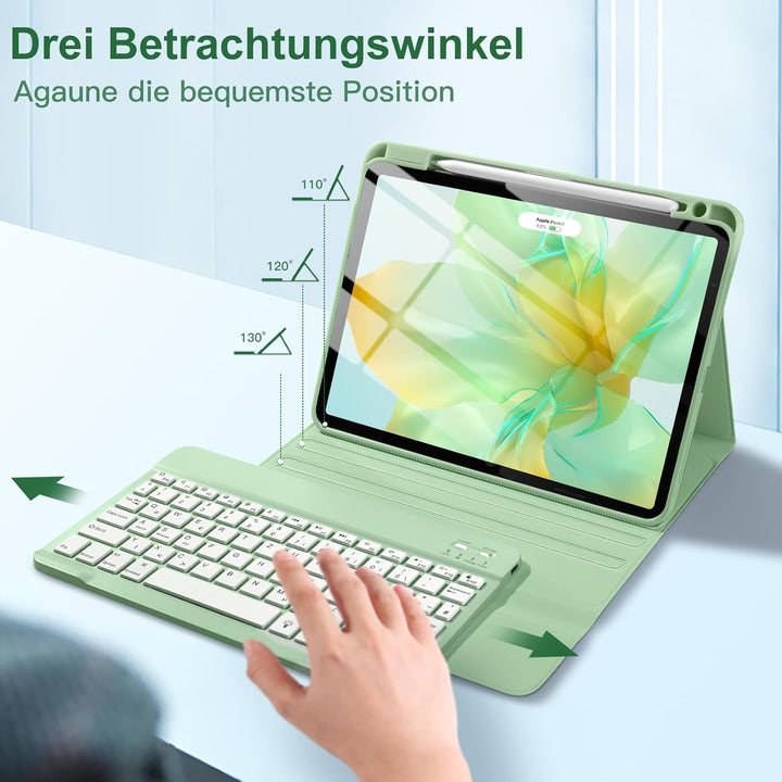 Vobafe Hülle mit Tastatur für iPad Air 11 Zoll M4 2026/M3 2025/M2 2024, iPad Air 5 4 2022 2020 10,9"
