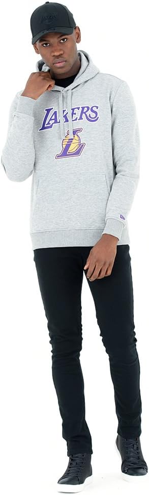 New Era - NBA Los Angeles Lakers Team Logo Hoodie - Grau S Grau, S Grau