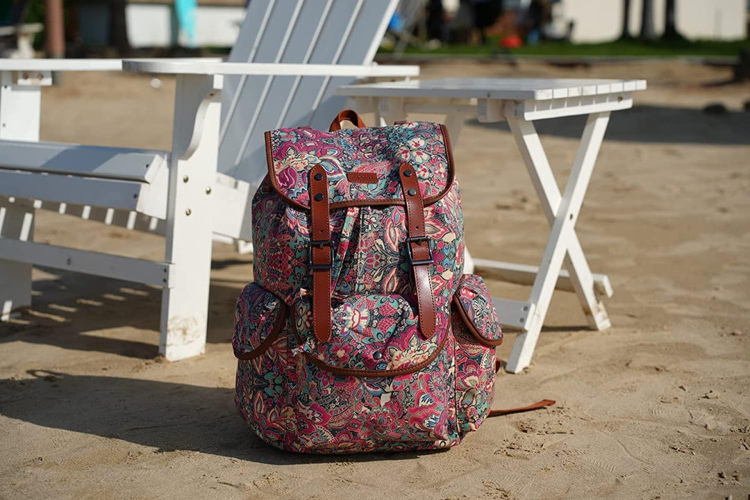 Baosha Grosse Frauen Laptop Rucksack 15.6 Zoll College School Rucksack Reise Wandern Rucksack mit Fr