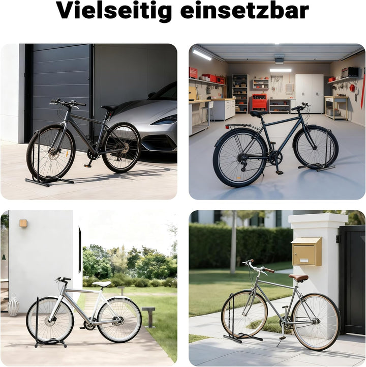 Toboli Mobiler Fahrradständer für EIN Fahrrad bis 60mm Reifenbreite Montageständer Bodenständer für