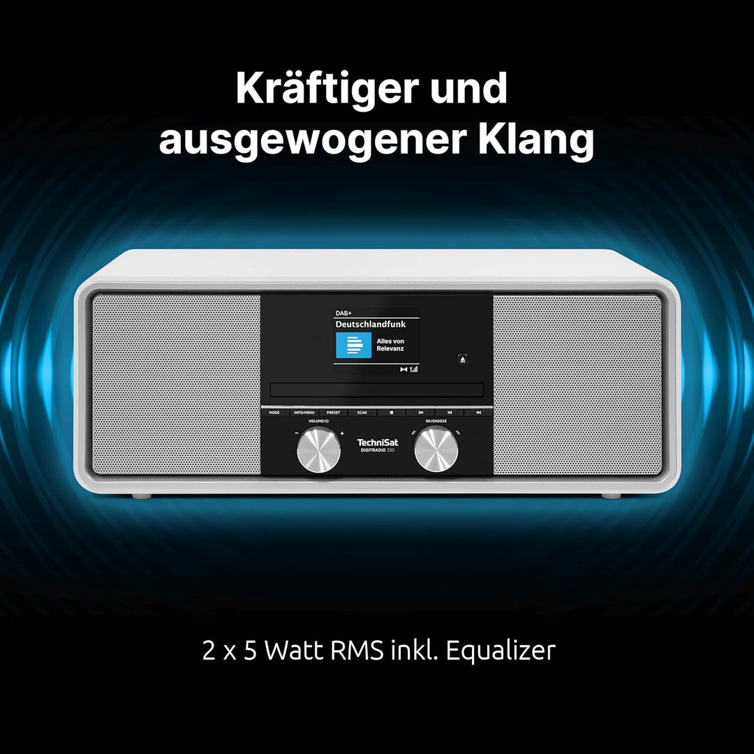 TechniSat DIGITRADIO 330 - DAB+ UKW Stereo Radio mit CD-Player (Bluetooth 5.3, USB MP3-Wiedergabe un