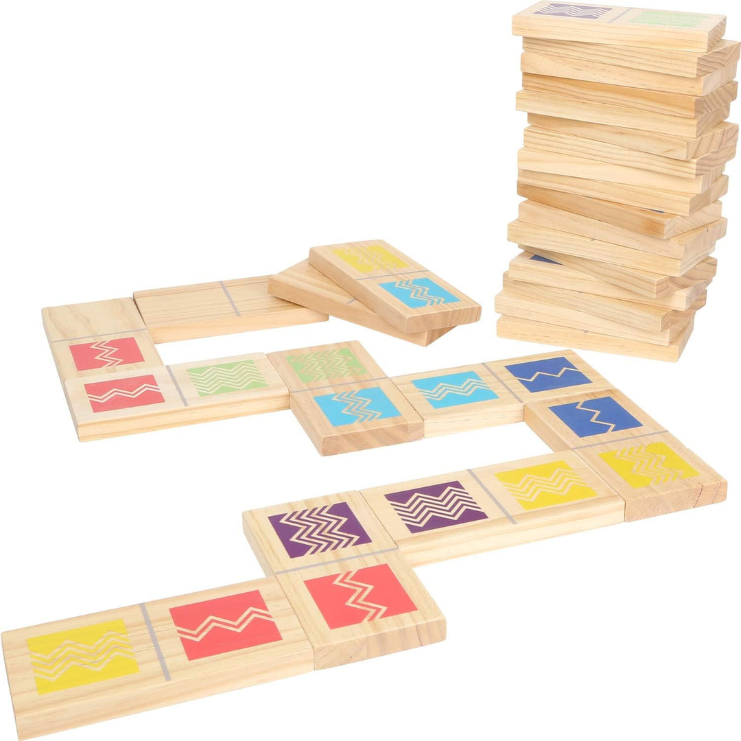 small foot Domino XXL Active aus FSC 100%-zertifiziertem Holz, Outdoor-Spiel für Erwachsene und Kind