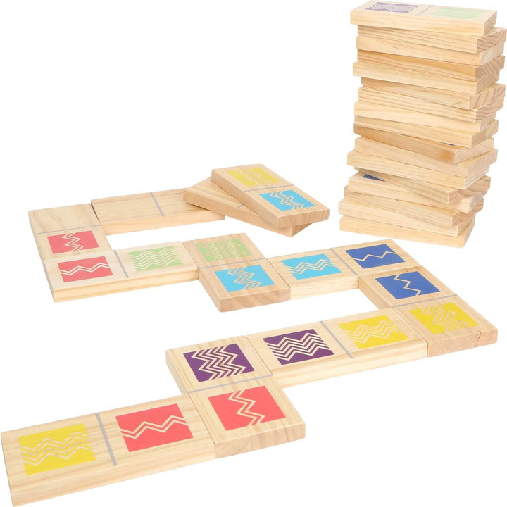 small foot Domino XXL Active aus FSC 100%-zertifiziertem Holz, Outdoor-Spiel für Erwachsene und Kind
