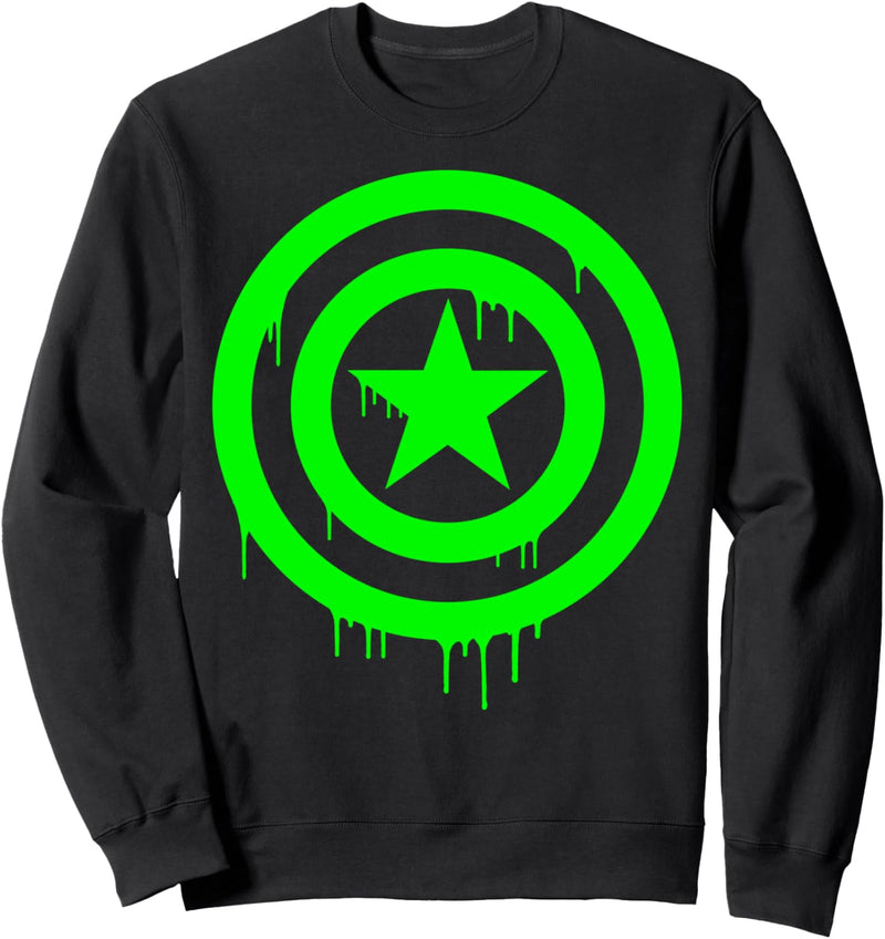 Marvel Captain America Shield Dripping Green Ooze Sweatshirt