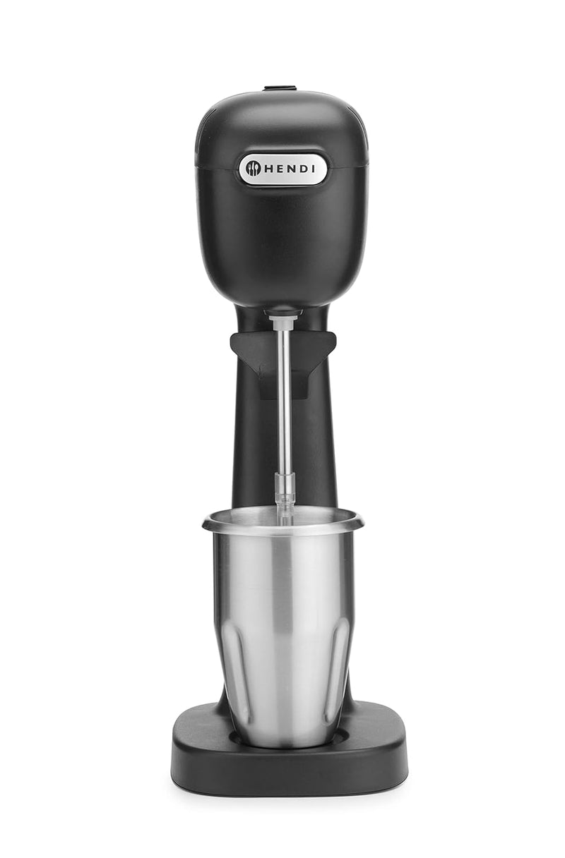 HENDI Milchshake Maker, Drink mixer, Frappés, Getränkemixer, Inkl. 2 Mixbechers (Edelstahl und Polyk