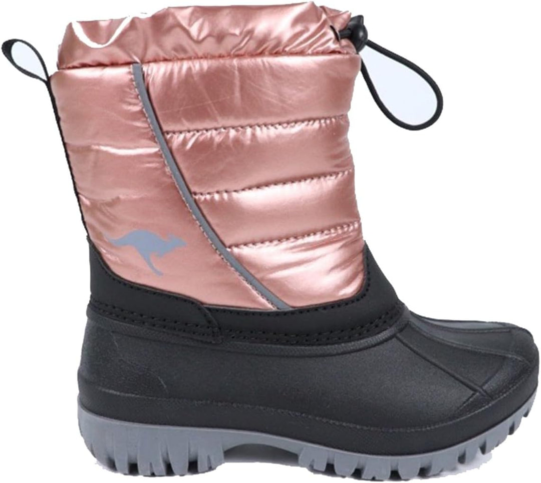 KangaROOS K-Ben Stiefel Madchen Marine/Rosa Schneestiefel Shoes 29 EU Dusty Rose Metallic, 29 EU Dus
