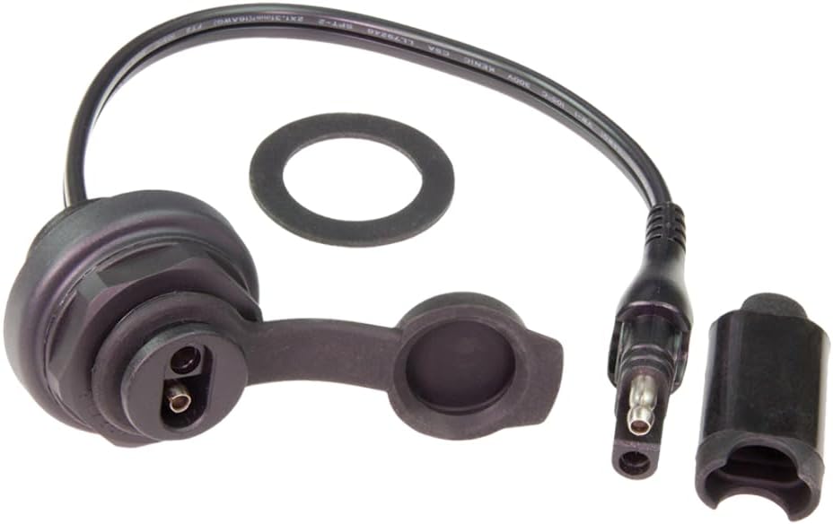 TecMate OptiMATE CABLE O-20, Witterungsbeständige SAE-Buchse, Armatureneinbau OptiMATE Witterungsbes
