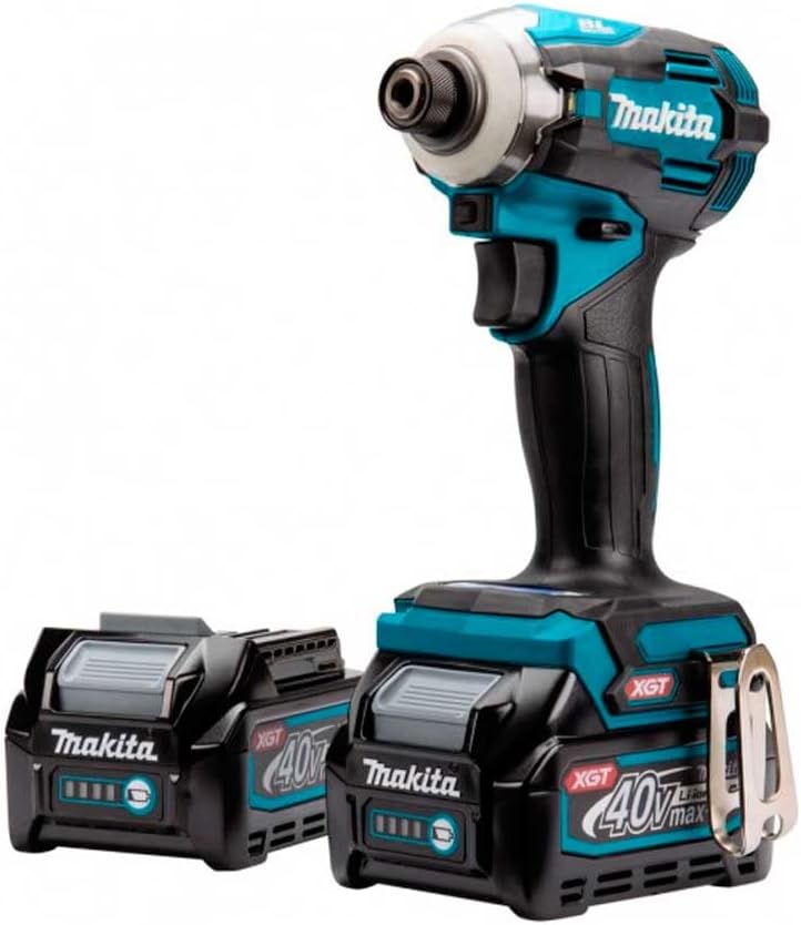 Makita TD001GD201 Akku-Schlagschrauber 40V max. / 2,5 Ah, 2 Akkus + Ladegerät im MAKPAC Petrol mit 2