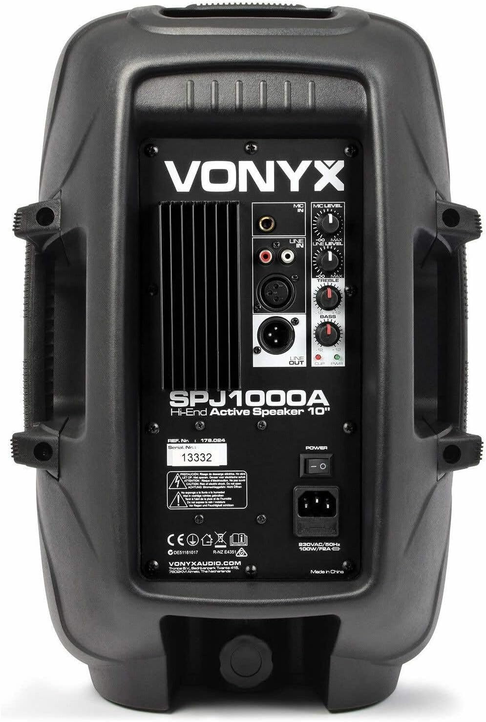 VONYX SPJ-1000AD Aktivlautsprecher, PA Lautsprecher, Musikbox, Monitor Lautsprecher 400 Watt mit 10-
