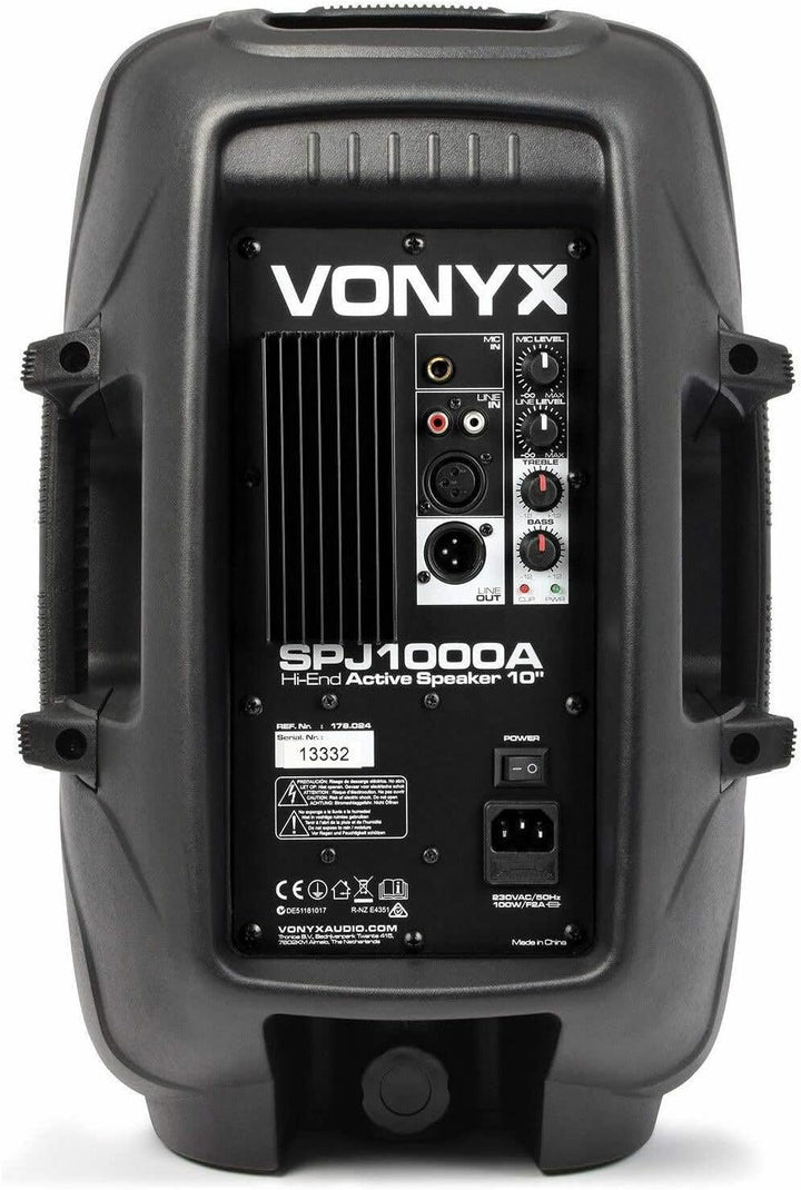 VONYX SPJ-1000AD Aktivlautsprecher, PA Lautsprecher, Musikbox, Monitor Lautsprecher 400 Watt mit 10-
