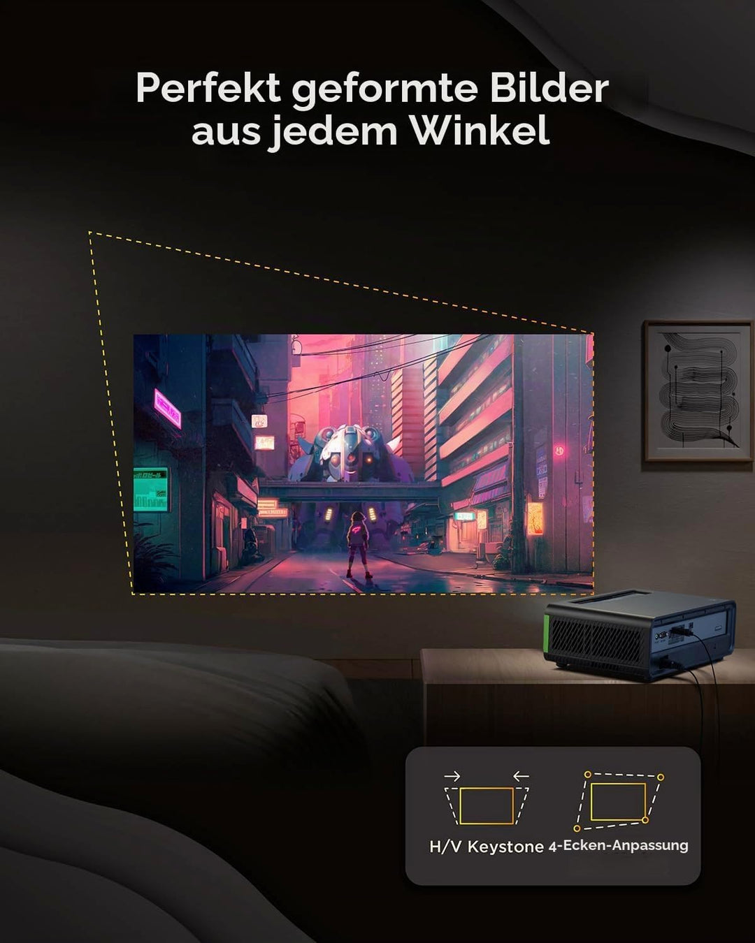 ViewSonic X2-4K Pro Echter 4K HDR Kurzdistanz Beamer mit Google TV, 2500 ANSI Lumen, 240 Hz, 4.2 ms